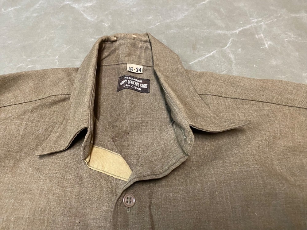 ORIGINAL WWII US ARMY OFFICER M1938 WOOL COMBAT FIELD SHIRT-LARGE 44R
