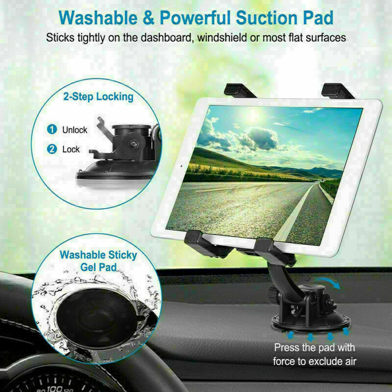 Car Tablet Mount Holder Windshield Dashboard For Universal 7"~11" Tablet PC iPad