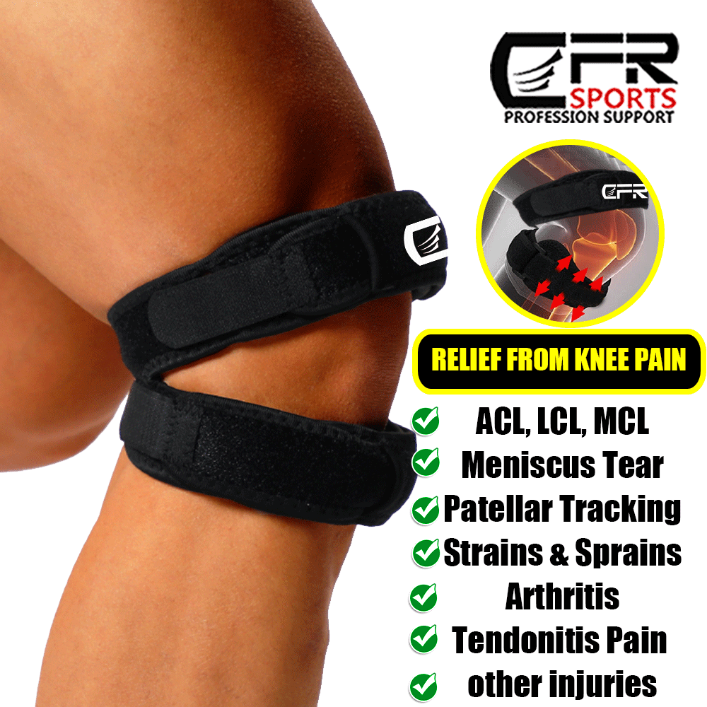 Adjustable Knee Support Double Strap Stabilizer Patella Tendon Arthritis Brace