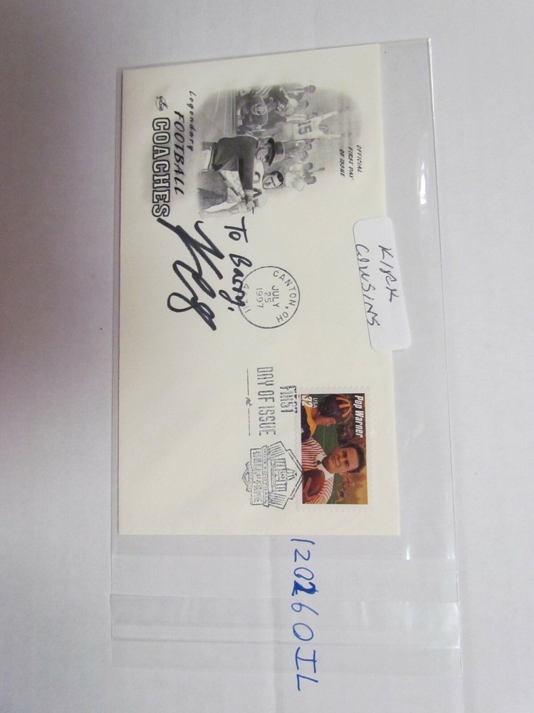 Kirk Cousins Signed First Day Cover Envelope