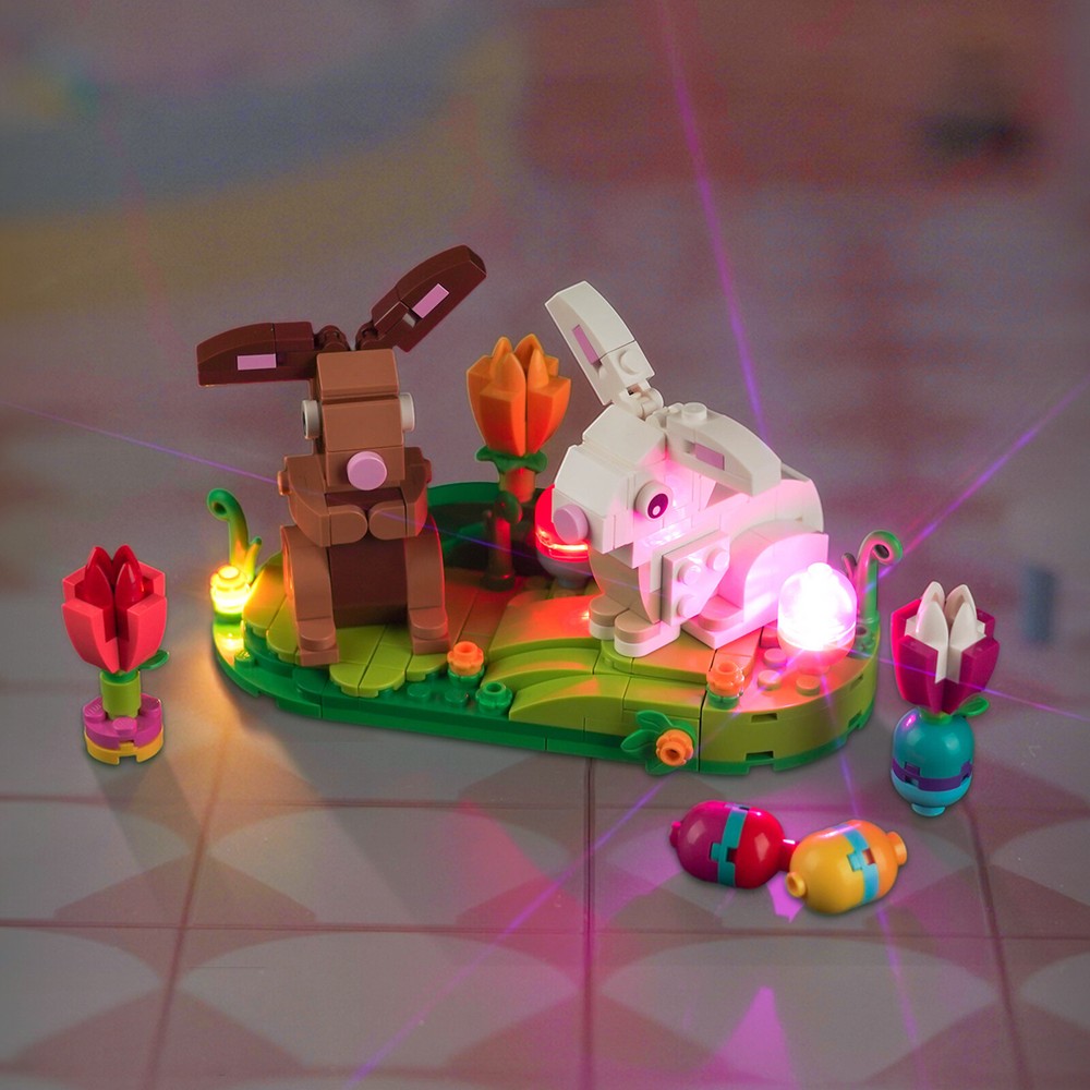 LocoLee LED Light Kit for Lego 40523 Easter Rabbits DIY Creative Lighting Set
