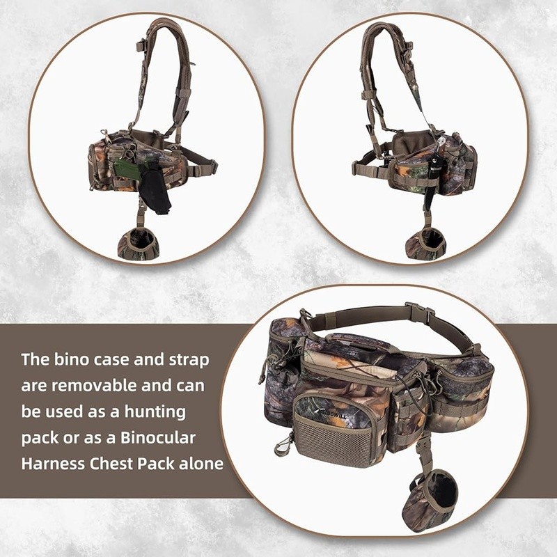 Durable Camo Hunting Backpack Stealth Multi Functional Storage Bag W/ Zippers US