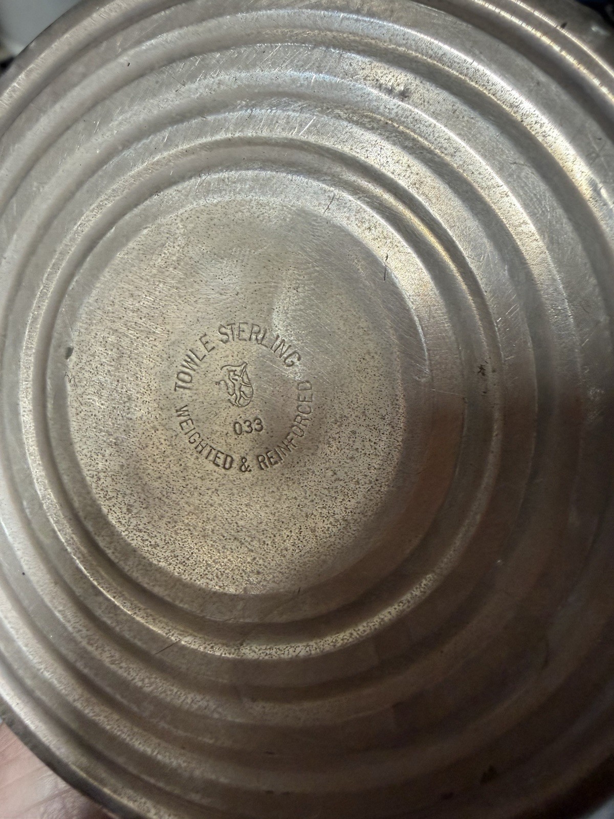 pair of weighted sterling silver candlesticks