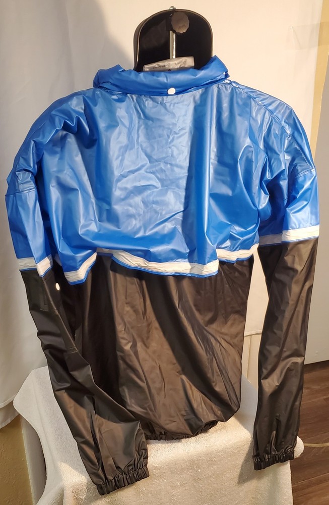 Nelson-Rigg Cascade Rainsuit Size Small Jacket Only Zip/button Blue/black