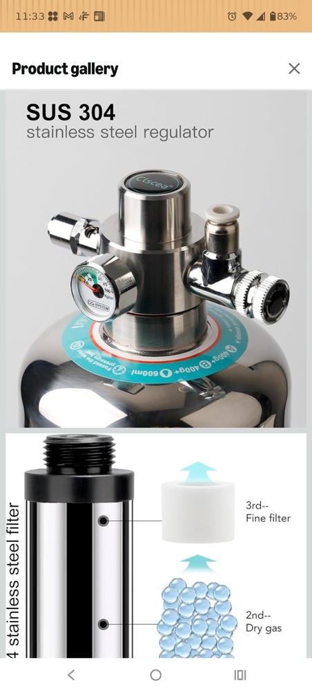 Aquarium CO2 Generator Kit Double Pressurization Enhanced Version, G700S