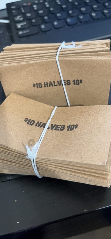 100 Half Dollar Flat Coin Wrappers Solid Bundle Easy Pop Open Extra Strength