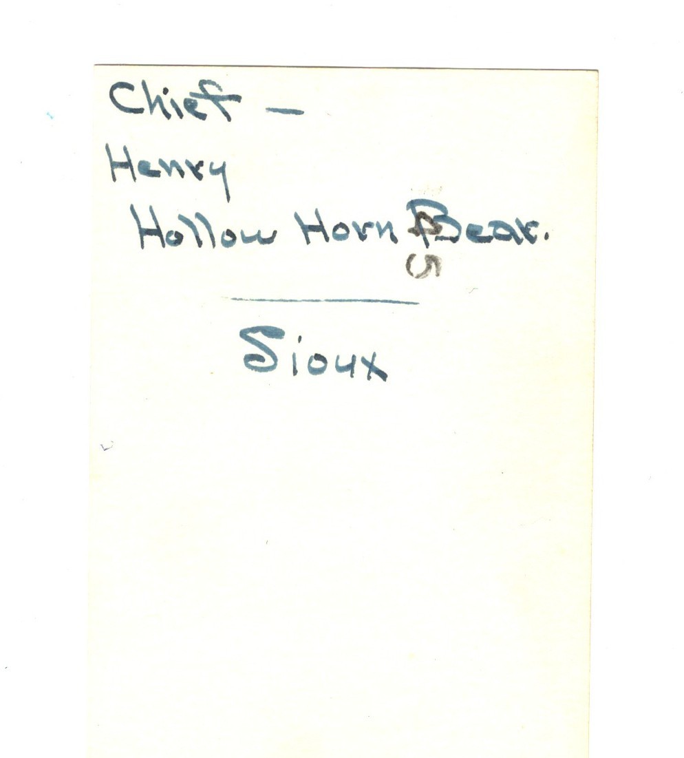 REAL PHOTO OF SIOUX INDIAN CHIEF HENRY HORN BEAR