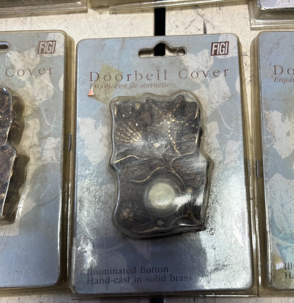 7 NEW HAND CAST SOLID BRASS DOOR BELL COVERS