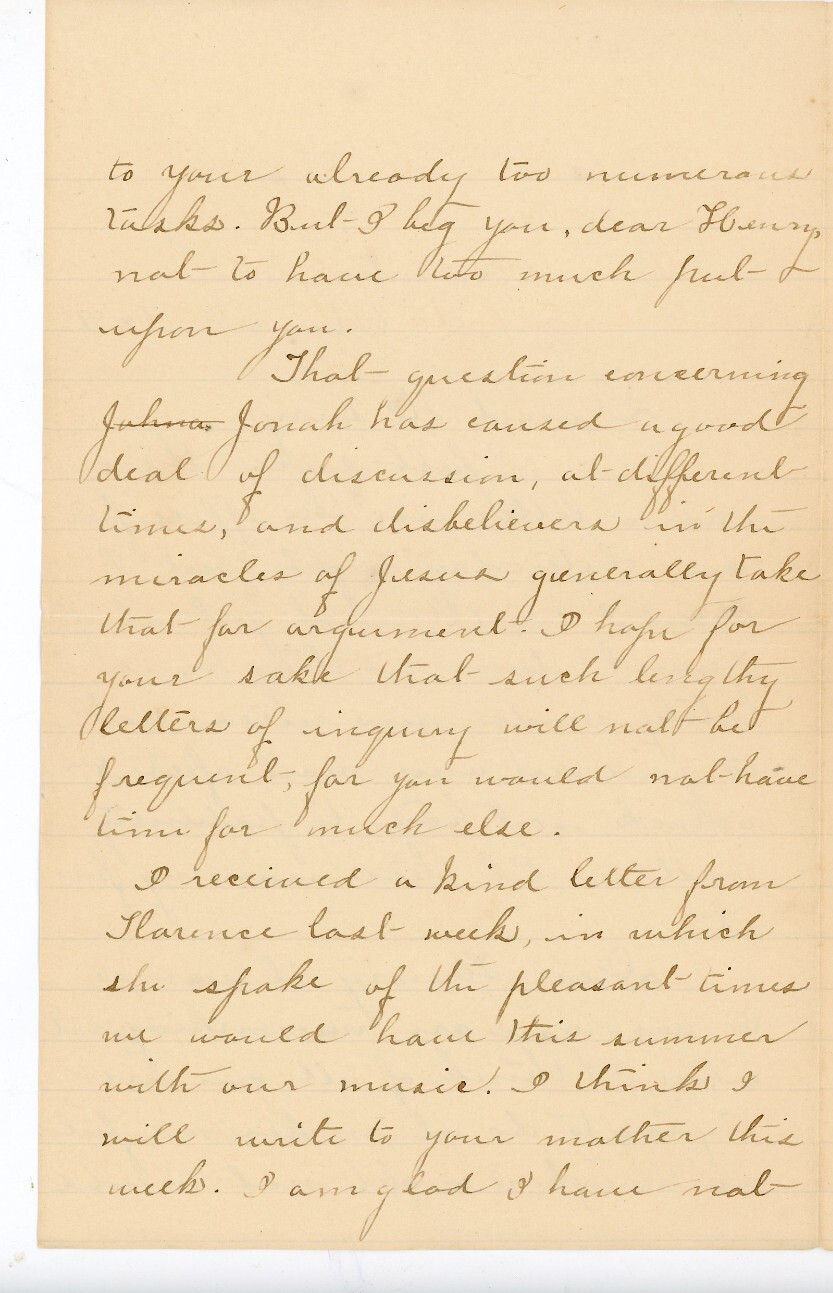 Charming 1891 Handwritten Love Letter from Emma in Meriden, CT - Sweet & Thought