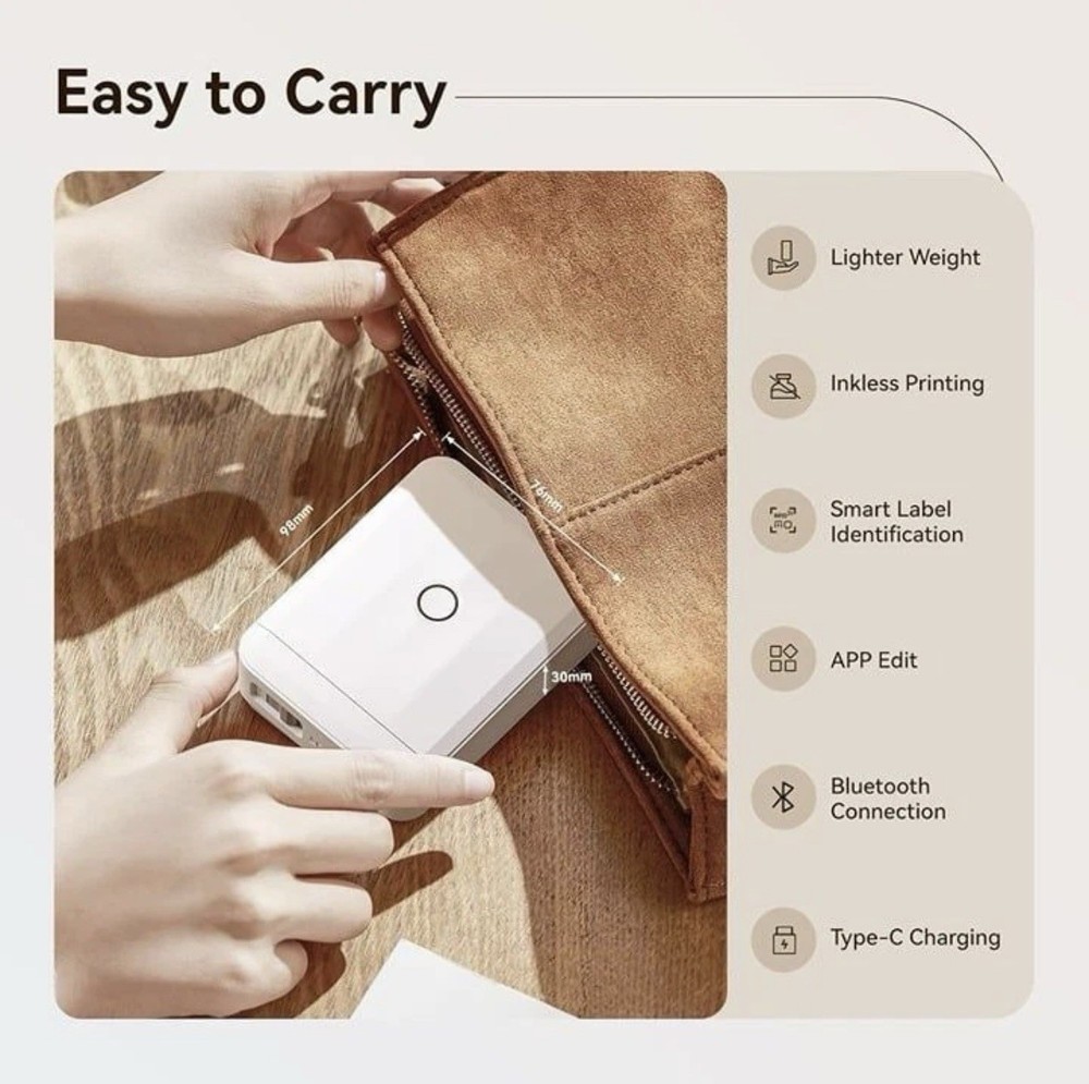 Nimbot D110 Bluetooth Label Maker Portable Wireless Thermal Printer for iOS/Andr