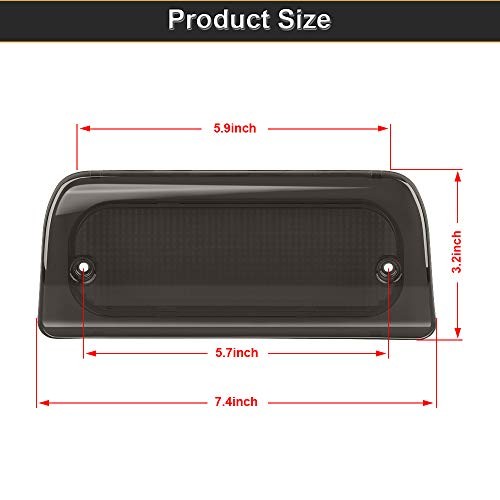 Urite2GO 3rd Third Brake Light Smoke Lens Only Compatible with Extended Cab