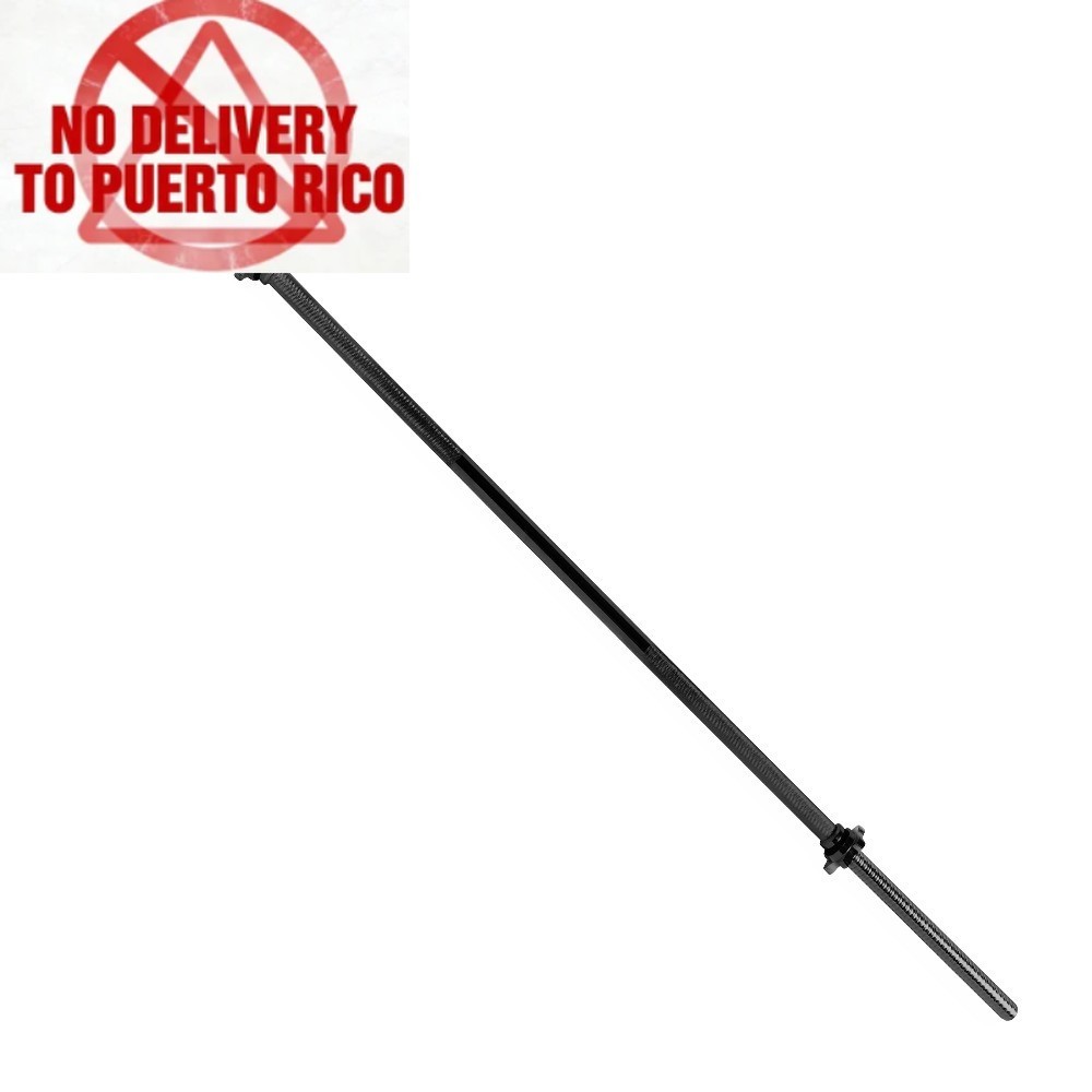 72" Regular Solid Threaded Bar, Black