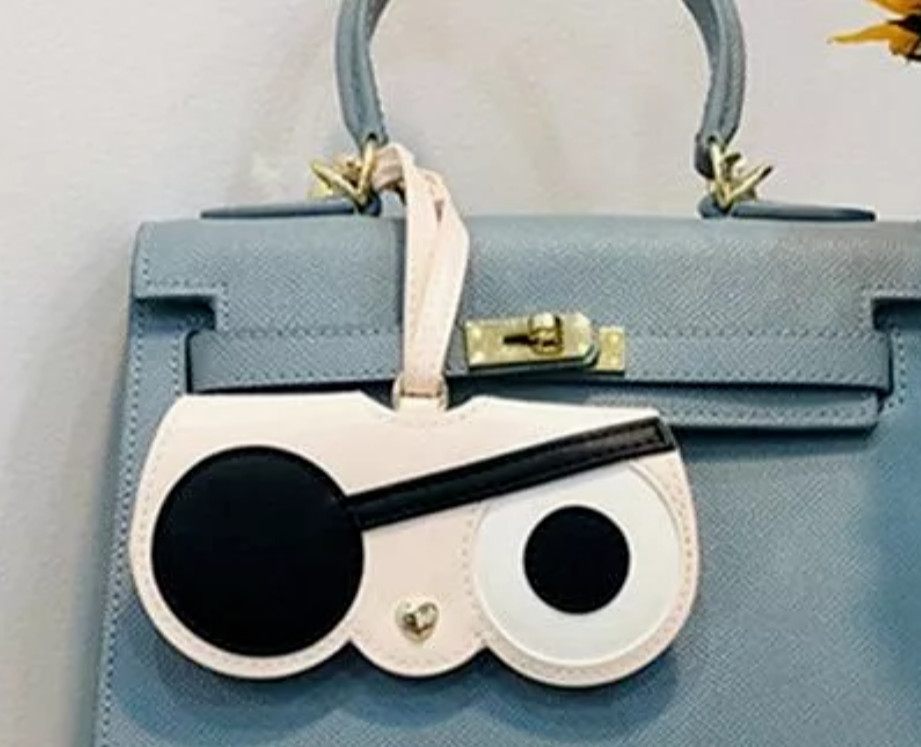 Portable Eye Glasses protective case Eyepatch design- Geometric Button Style