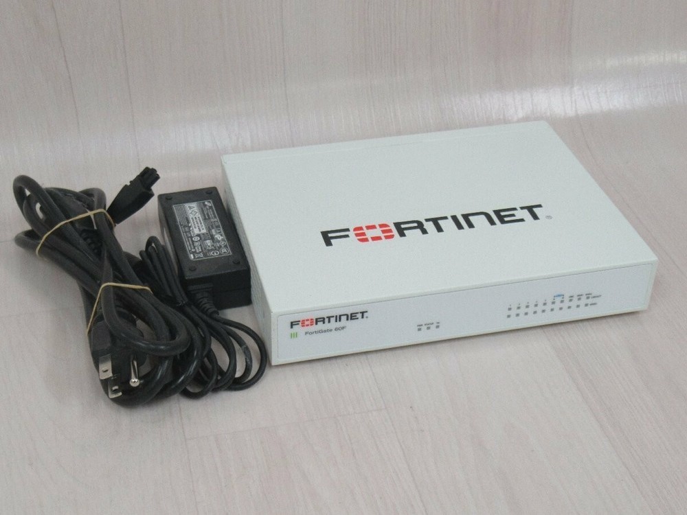 Fortinet Fortigate-60F Network Security Firewall Initialized FG-60F w/Adapter