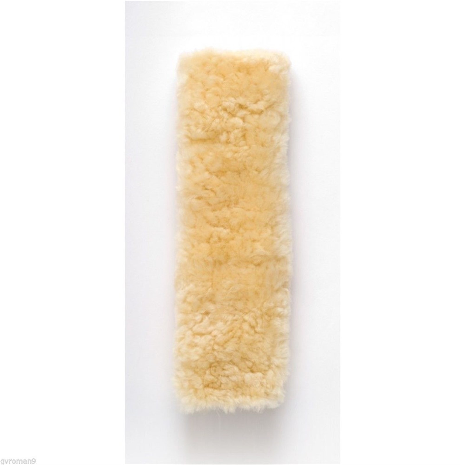 Blonde Car Seat Belt Cover Shoulder Pad Patagonian Sheepskin Fleece Beige Soft