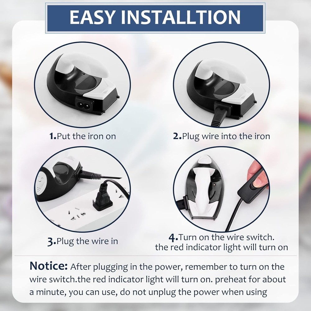 Compact Mini Craft Iron with Charging Base - Perfect for Small, Quick Projects