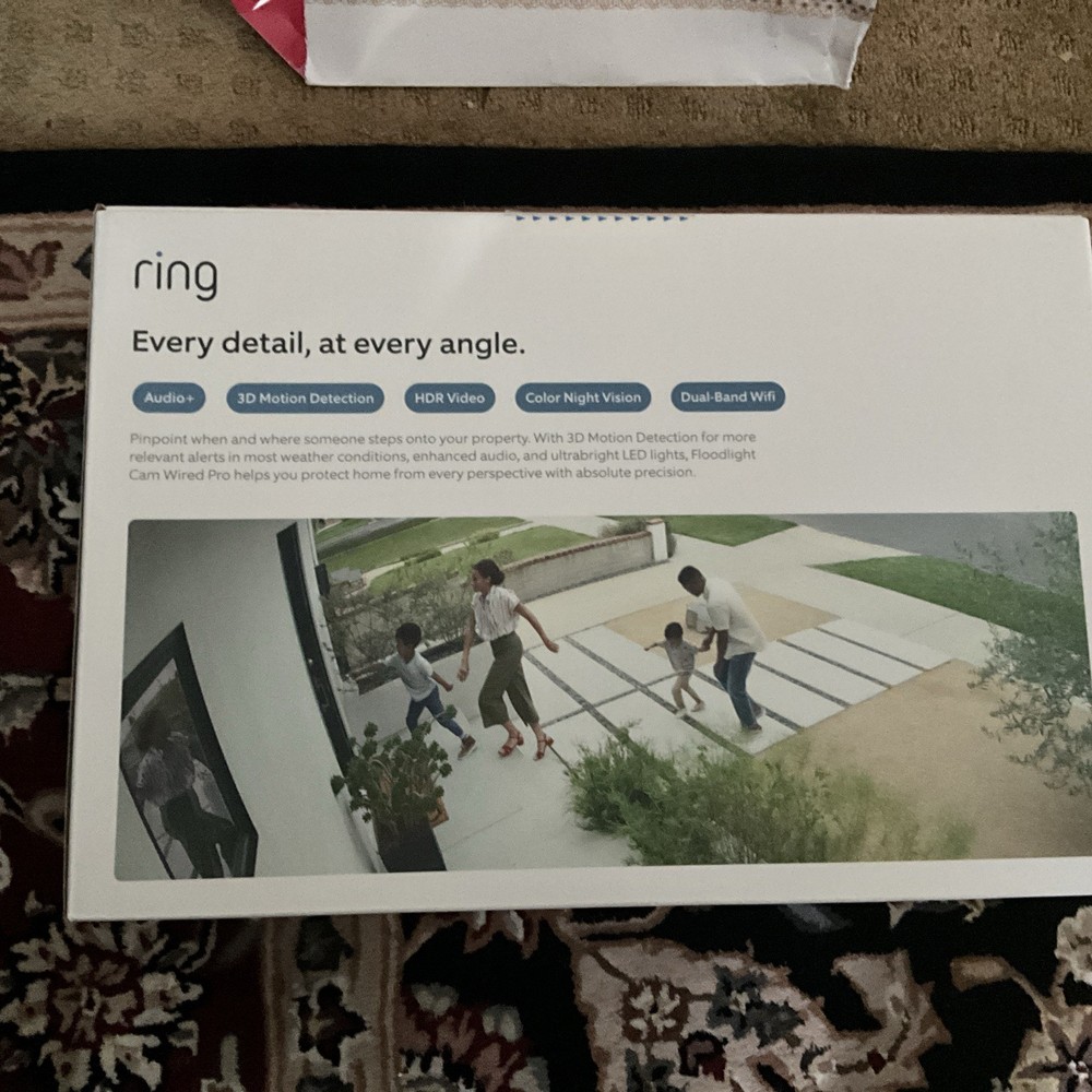 Ring Floodlight Cam Wired Pro w/ 3D Motion Detection - White