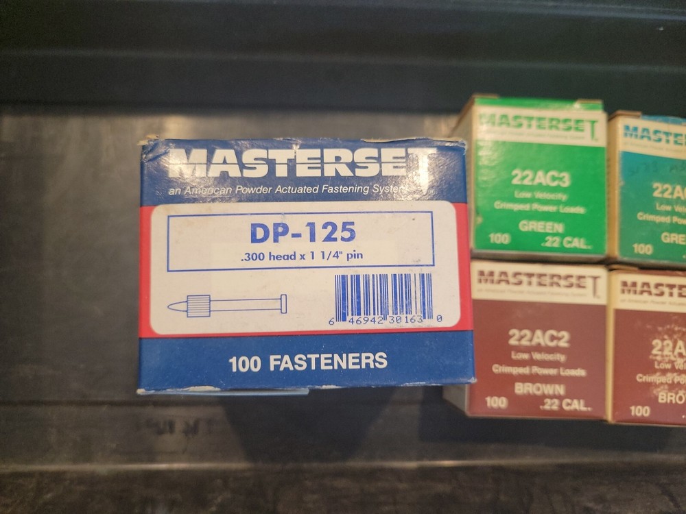 Master Set System 3 - 0.22 Caliber Powder Actuating Tool w Loads Fastener Case