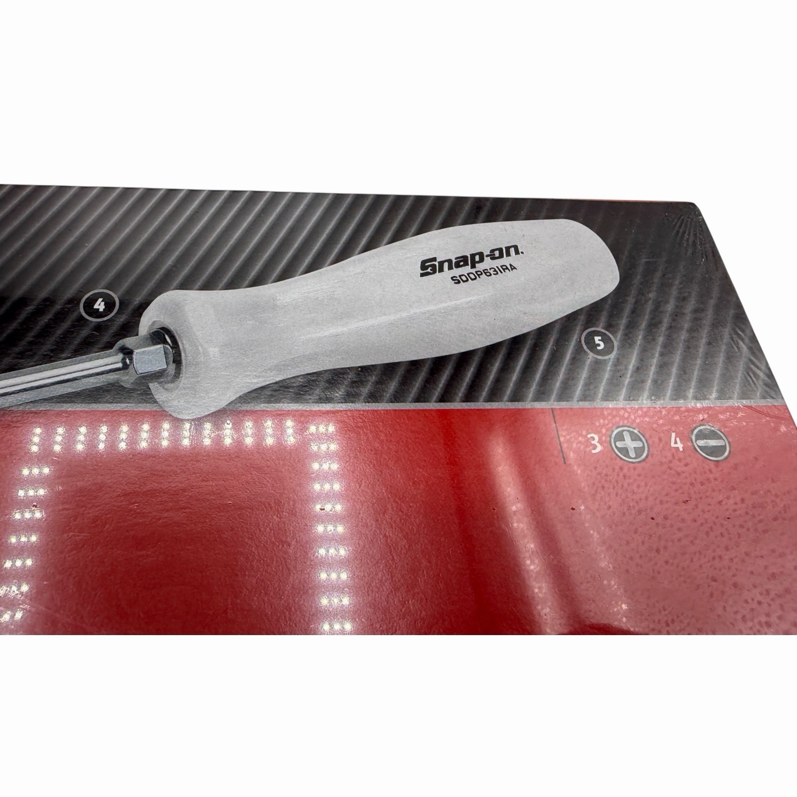 Snap On Tools Pearl White Hard Handle Combination Screwdriver Set SDDX70APW