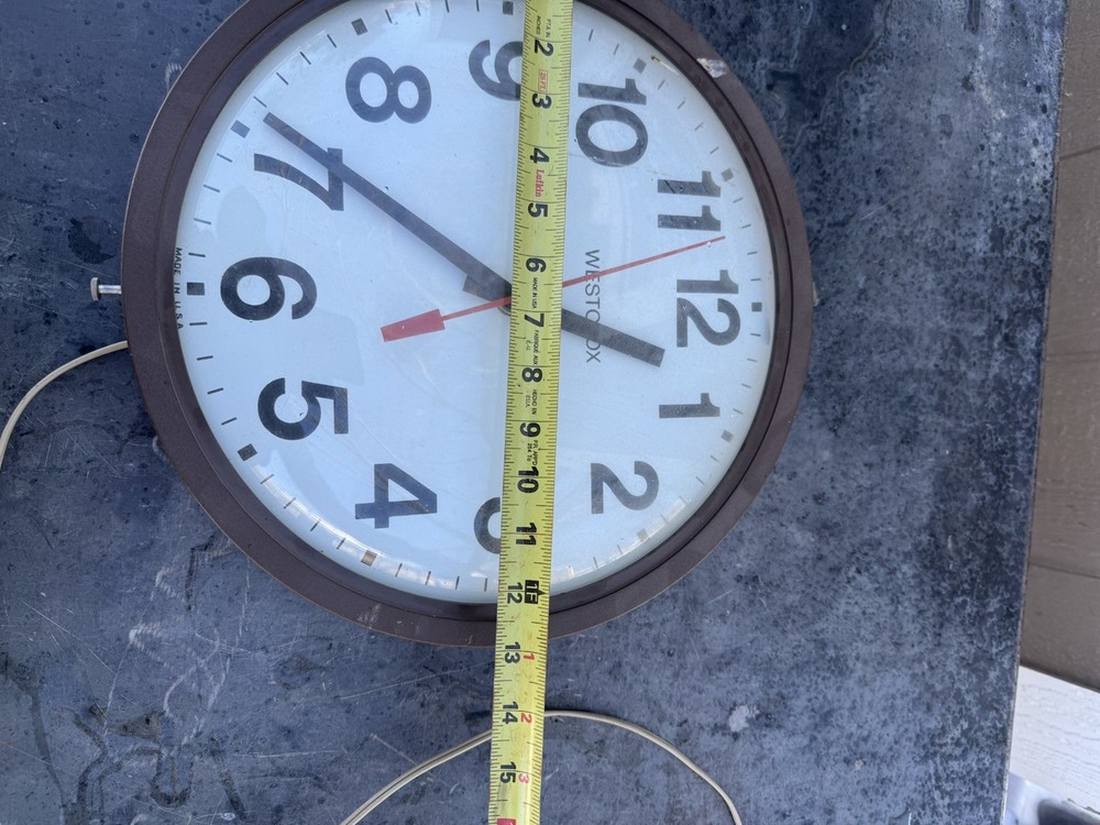 Vintage Westclox School Hanging Clock. NOT WORKING
