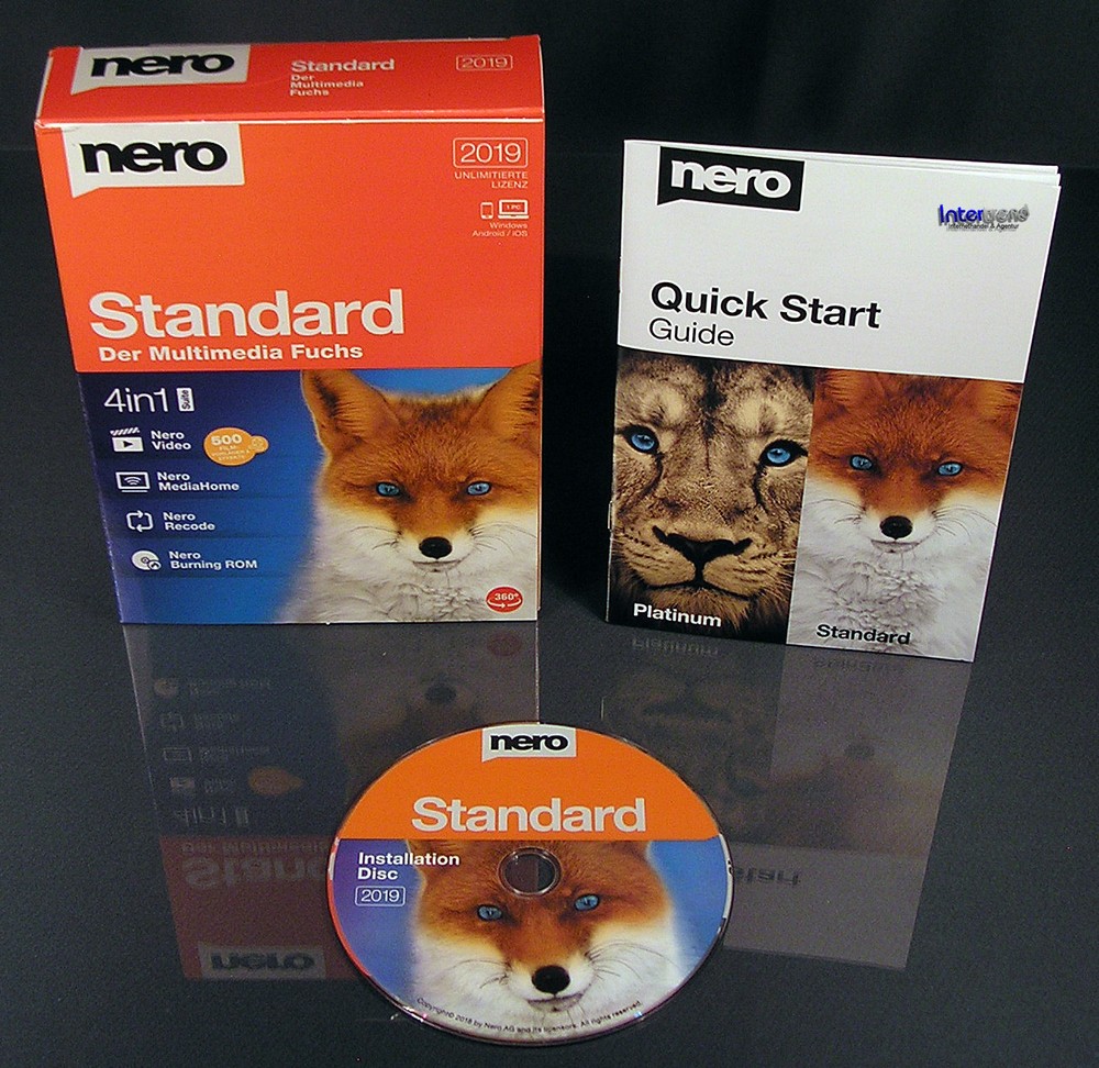 Nero Standard 2019 Full Version Box + CD Multimedia 4in1 Burning Software Original Packaging NEW