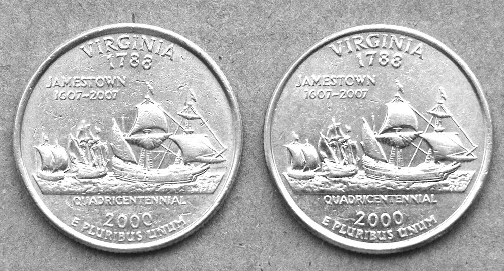 2000 P & D  Virginia State Quarters