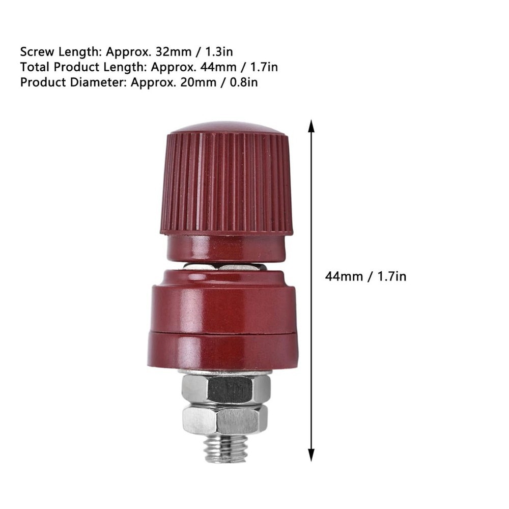 5 Pairs Brass Plated Binding Posts, M6 Thread Terminal, Wide Application,6709