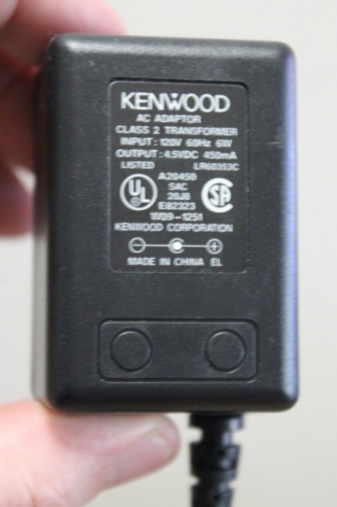 KENWOOD AC class 2 transformer A20450, 4v5VDC, 450mA