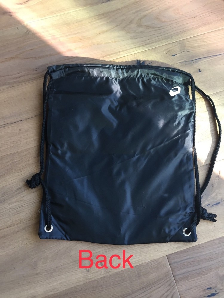 NEW ASICS Cinch Sack Pack Workout Athletic Bag Sack Pack Back Drawstring Gym