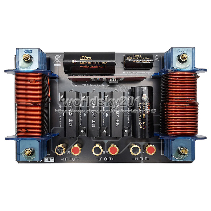1x 1200W 2 Way 2 Unit High-Low Speaker Frequency Divider Filter Crossover Board