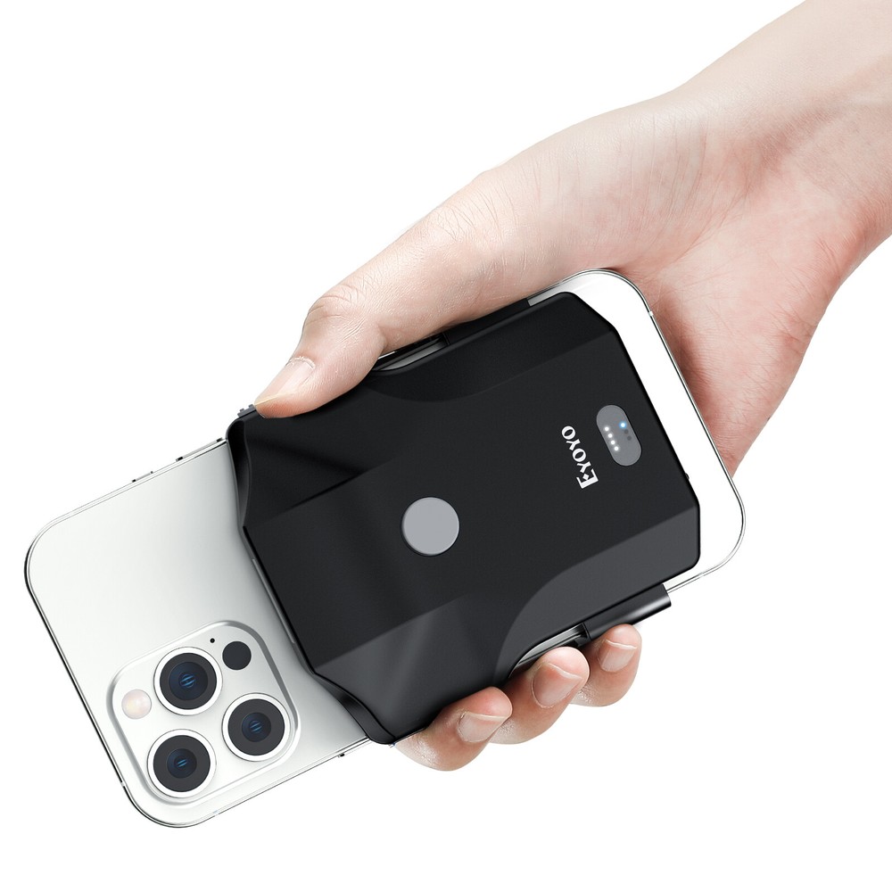 Eyoyo Bluetooth Back Clip Barcode Scanner for Phone,1D 2D QR Code UPC EAN Reader