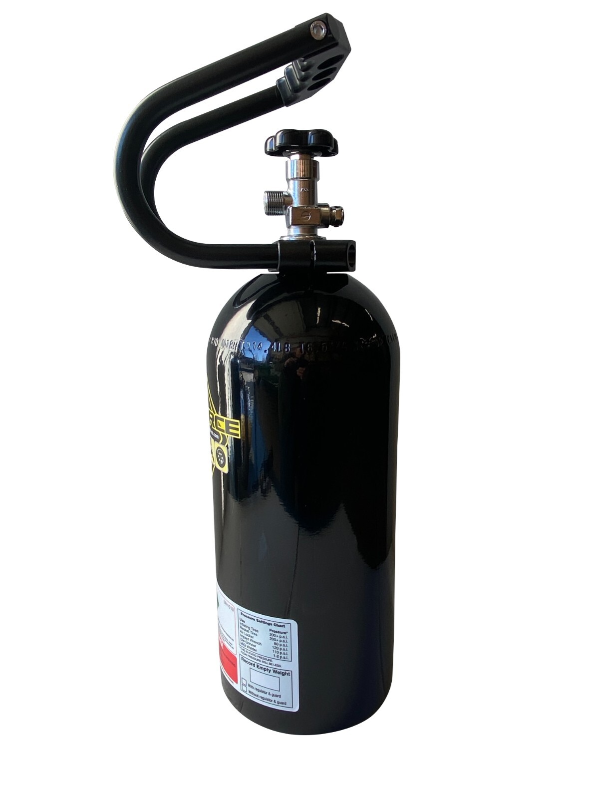 10 lb CO2 Aluminum Carbon Dioxide Tank Cylinder, Handle and Black Powder Coat