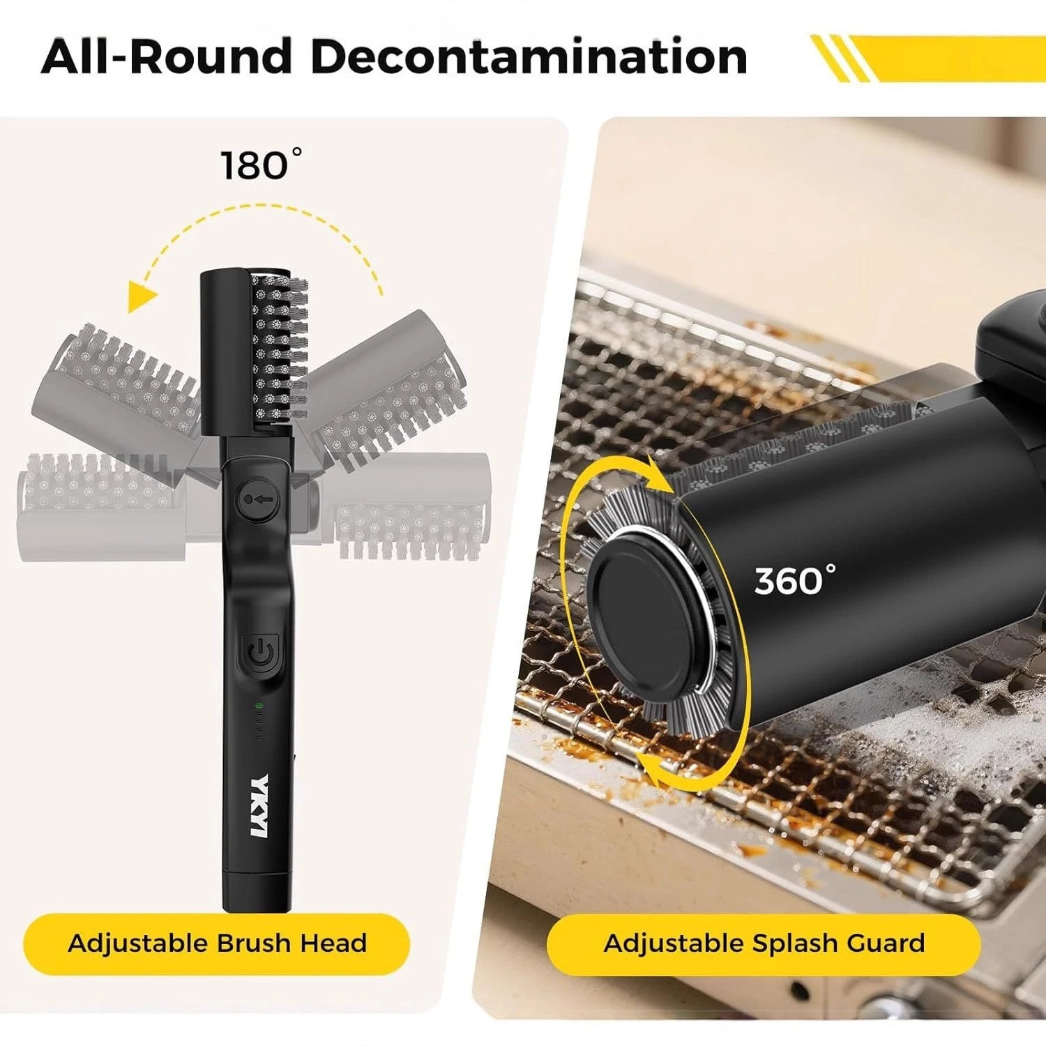 Electric BBQ Grill Brush - 2600mAh Rechargeable Cleaning Brush Wireless Cleaner.