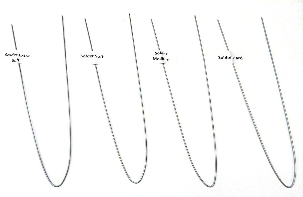 Assorted Silver Solder Wire Set with Extra Soft, Soft, Medium and Hard Grades