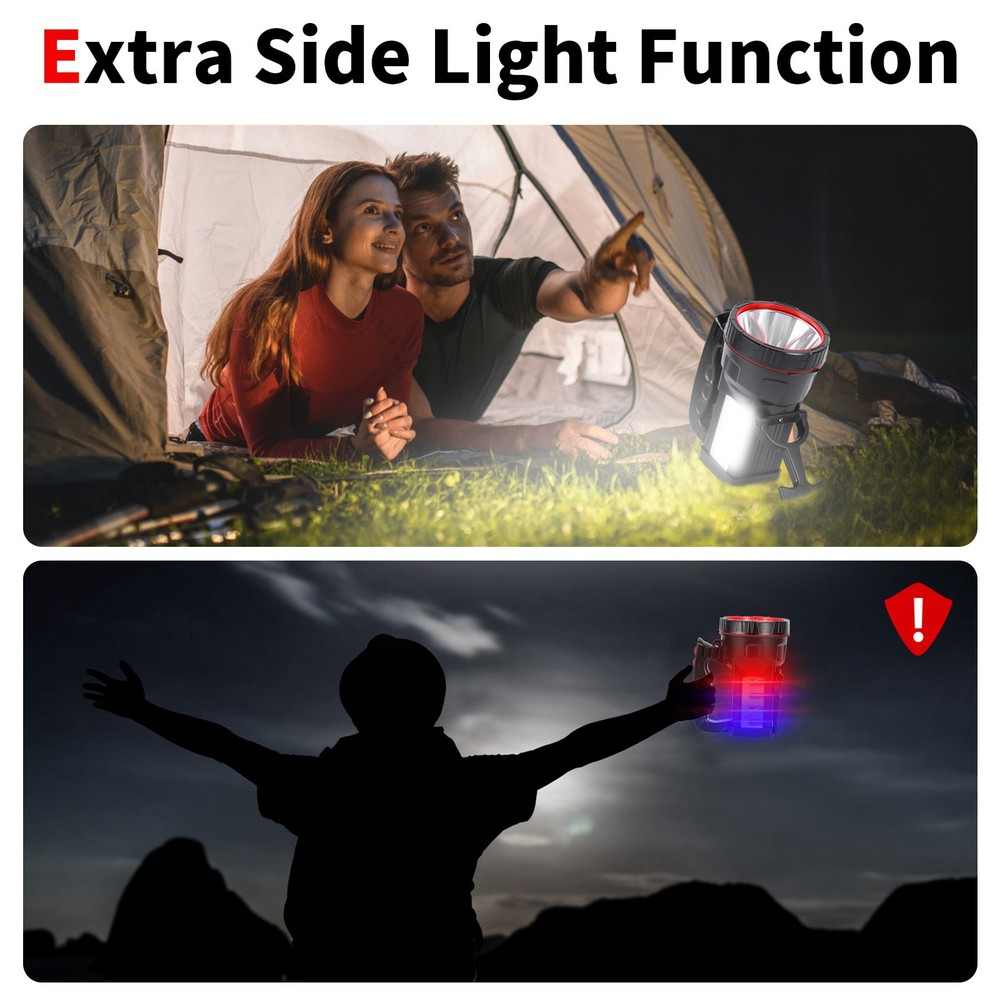Super Bright LED Rechargeable Handheld Spotlight High Power Tactical Flashlight