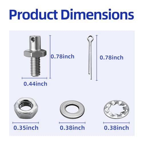 (2-Pack) Throttle Cable Adapter Stud Kit #8009 Compatible with 1977 & Later