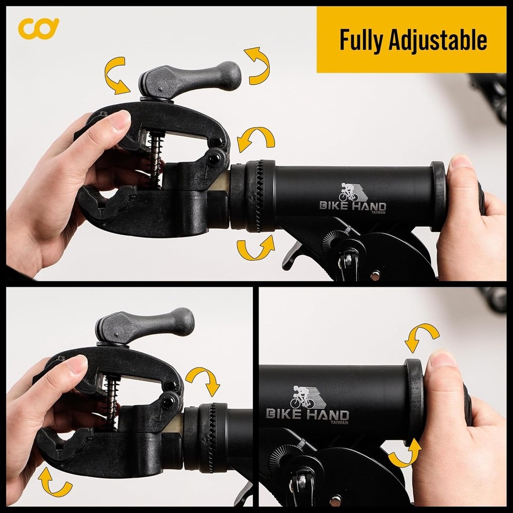 Professional-Grade Portable Bike Workstand - Adjustable Height & Rotatable Head