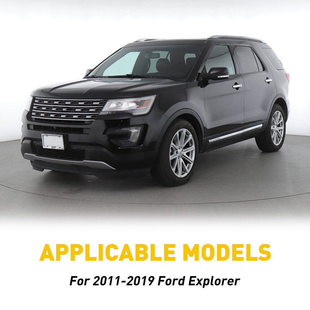 6PC Door Window B Pillar Post Panel Trim Cover Black For 2011-2019 Ford Explorer