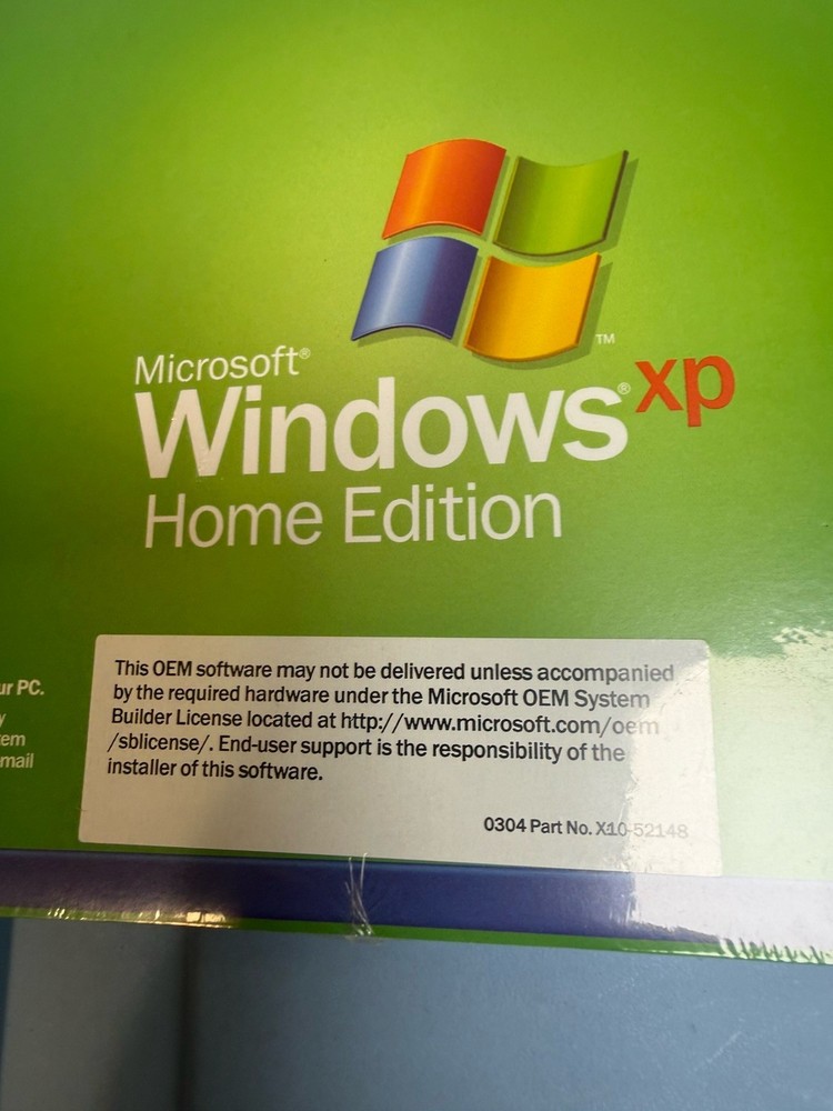 SEALED NEW Microsoft Windows XP Home Edition Version 2002 X10-52148