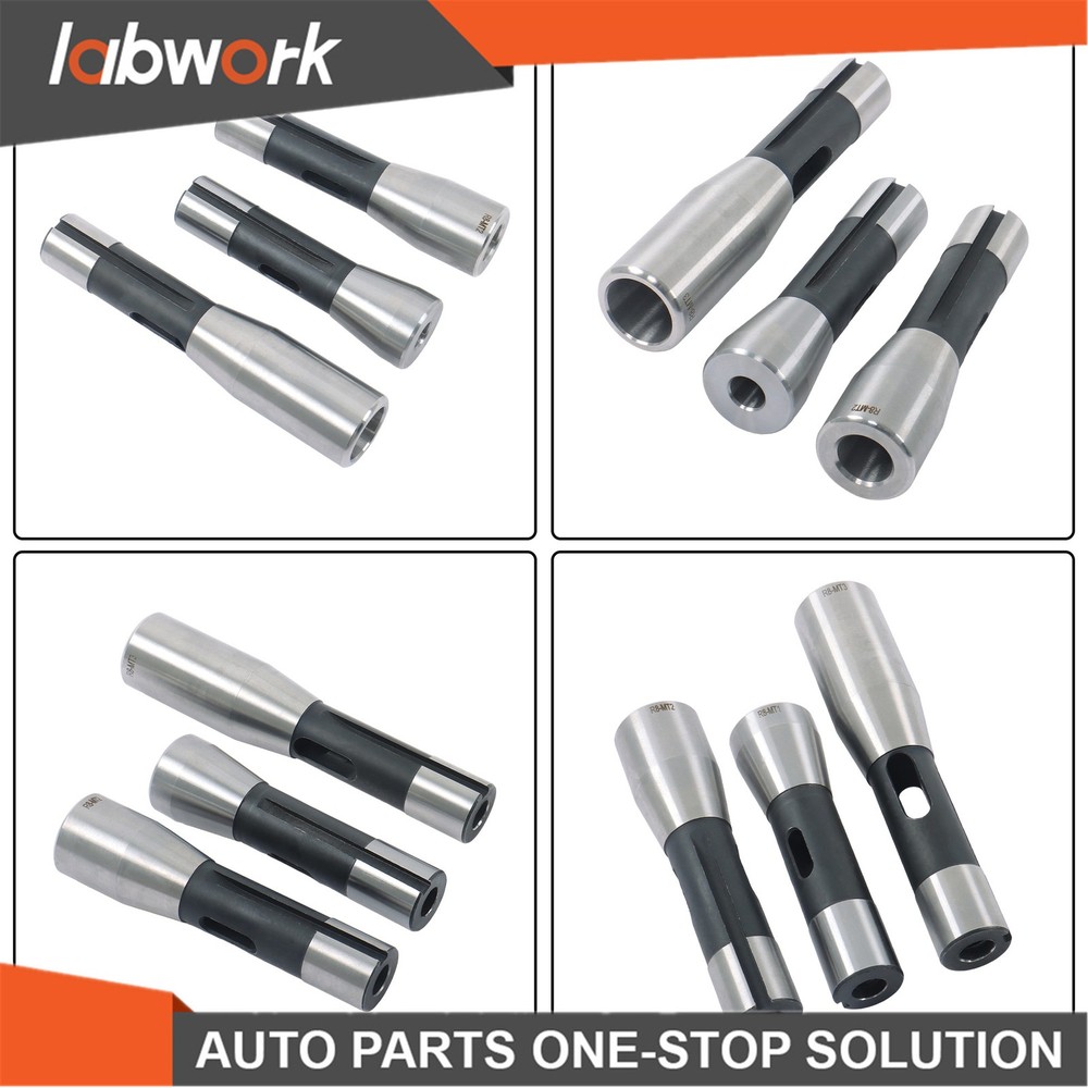 Labwork Precision Ground R8 Shank 3 Pcs Adapter for Milling Machine Arbors