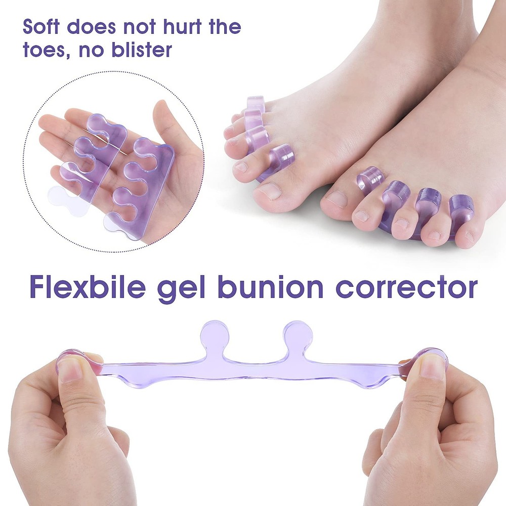4Pcs Toe Separators Pedicure,Pedicure Toe Separators,Repeatable Washable Toen...