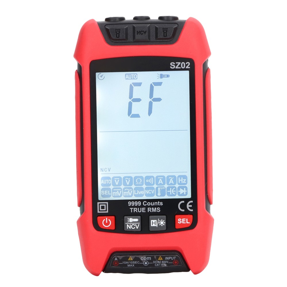 Digital Multimeter Anti Burning Automatic LCD Backlit NCV Volt Amp Meter FEI