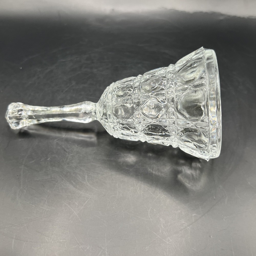 Clear Crystal Dinner Bell Cut Diamond Button Design Vintage