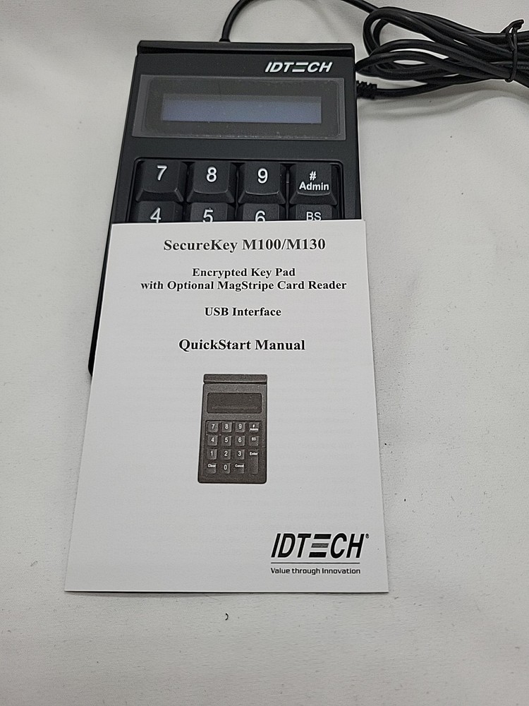 IDTECH Secure Key Card Reader M130 w/ Magstripe Reader IDSK-534833ABE USB