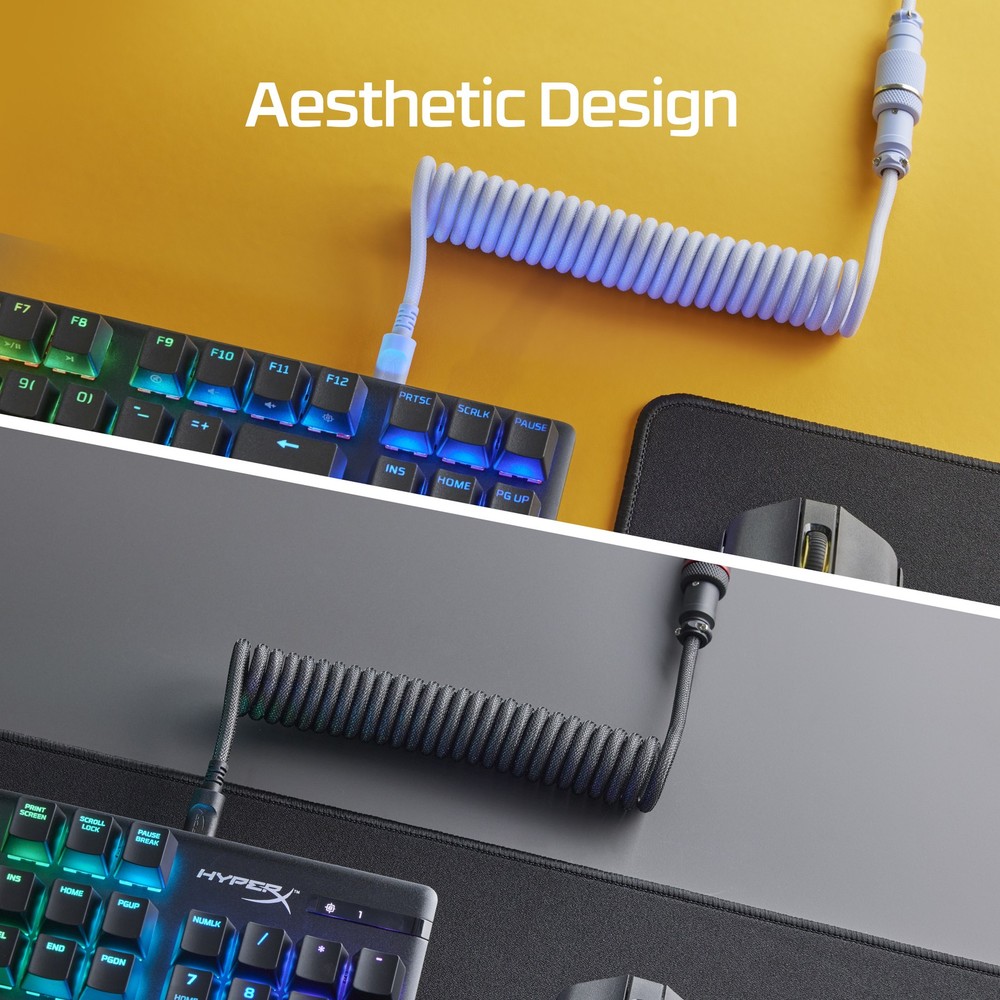 HyperX USB-C Coiled Cable Gray