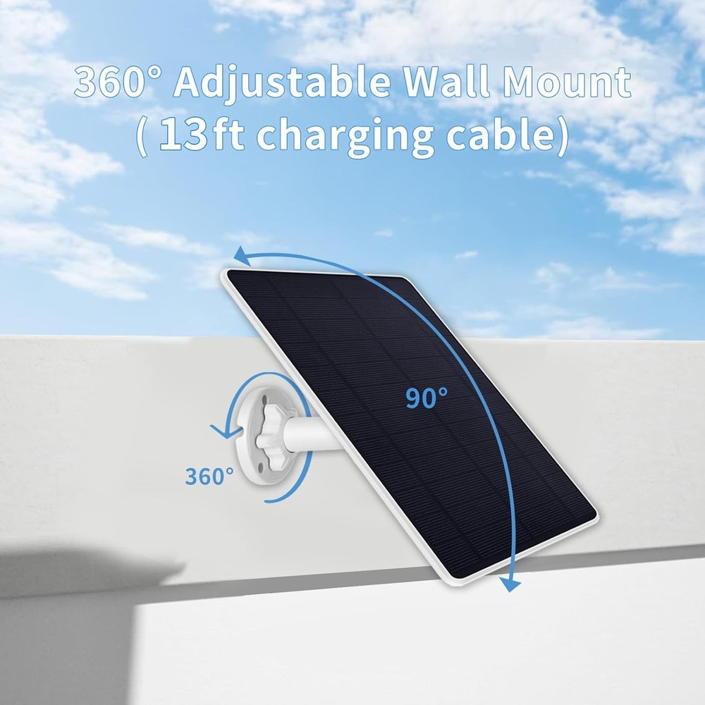 Ring Camera Solar Panel Charger, Compatible with Stick Up Cam, 1Pack