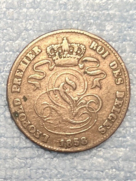 Belgium - 2 centimes 1858