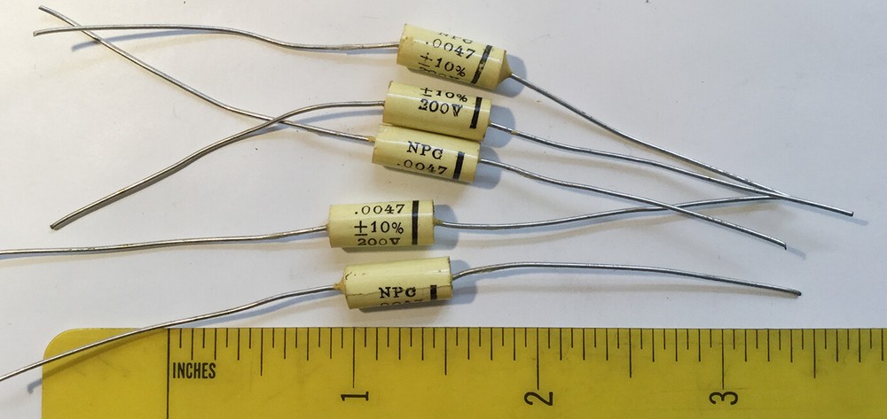 10 NOS NPC Capacitors .0047 MFD @ 200 VDC