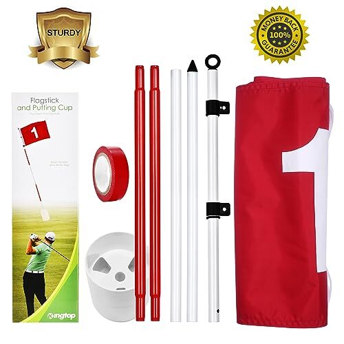 6Ft Golf Flagstick Golf Flag and Cup for Yard Driving Range Backyard
