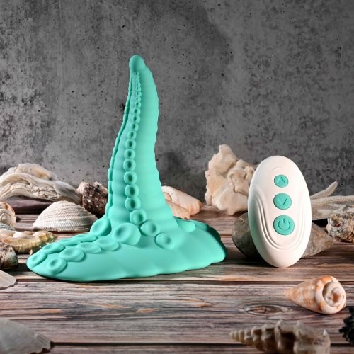 Evolved Tentacle Silicone Remote Controlled Grinder Vibrator - Teal